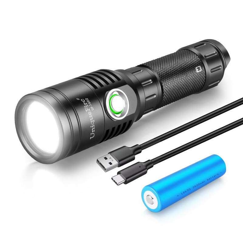 UniqueFire Portable Tactical Mini Flashlight, 1602 3 Modes LED Flashlight