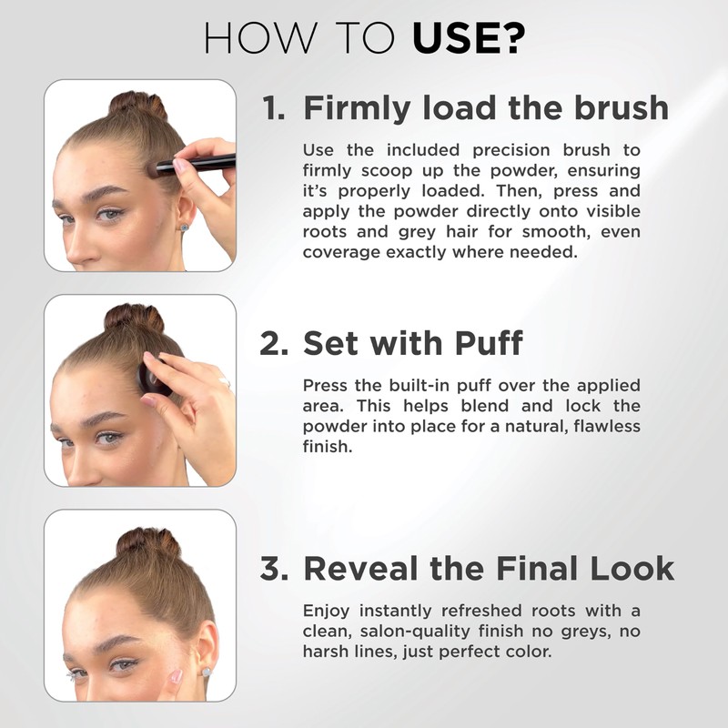 Thick Fiber Root Touch Up Powder, Medium Brown - Water