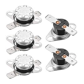 uxcell KSD301 Thermostat 85°C/185°F 10A Normally Closed N.C Adjust Snap Disc Temperature Switch 5pcs