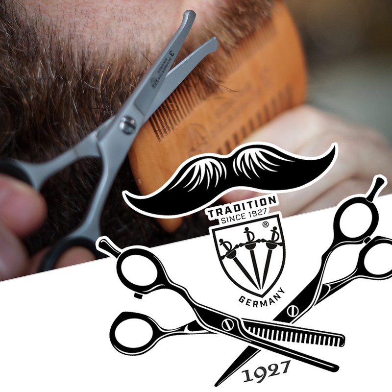 3 Swords Germany – Professional Beard Hair Scissors, Stainless Steel,