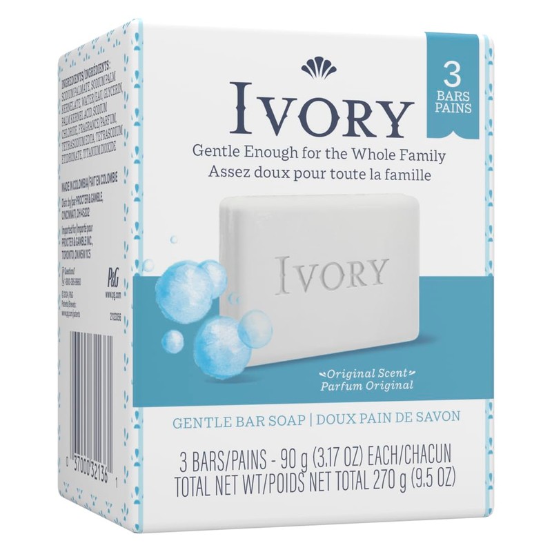 Ivory Soap Personal Bar 3.1 Ounce, Pack of 3