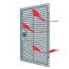 Inspection Flap with Ventilation Grille, Inspection Door, Access Door, Ventilation