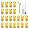 MMOBIEL 20 Pcs Printer Nozzle Extruder E3D 0.4mm Brass E3D