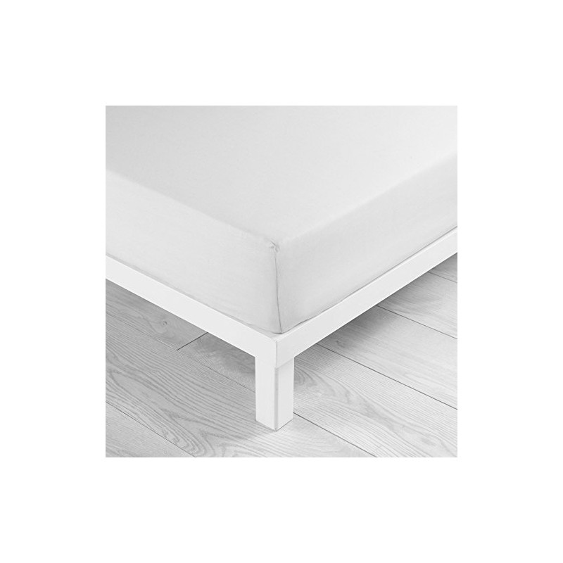 douceur d'intérieur, Oscar White Microfibre Fitted Sheet 160 x 200