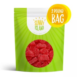 Sunny Island Cherry Slices Sugar-Dusted Jelly Candy - 2 Pound Bag