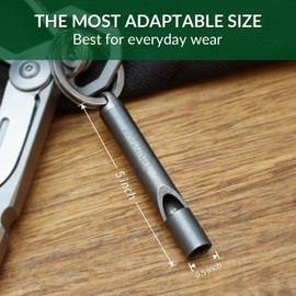 Tibitdeer Titan Whistle Loud Emergency Signal Whistle 120 dB Safety Whistle with Keyring for Outdoor Camping, Hiking, Boating, Backpacking, Fishing, Signalling