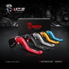 MZS Red Motorcycle Brake Clutch Levers Short Adjustable CNC Compatible