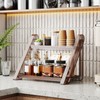 NiHome Foldable Coffee Bar Organizer Rack (Amber)