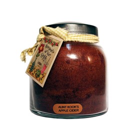A Cheerful Giver - Aunt Kook's Apple Cider Papa Scented Glass Jar Candle (34oz) with Lid & True to Life Fragrance Made in USA