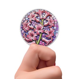 Daffodil Flower Sobriety Coin Gifts Set | Silver AA Medallion with Coin Capsule | Anniversary Token for Men & Women in Recovery | AA Sobriety Gifts Medallion for Month & Year Milestones