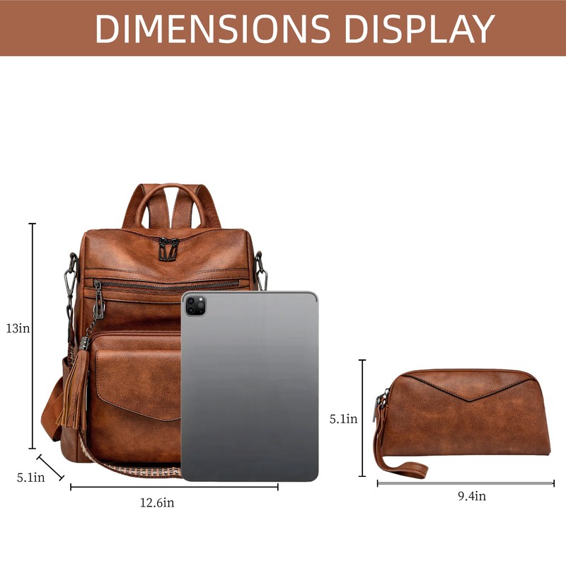CTTOVIS Backpack Purse for Women Fashion Designer Backpack Ladies Travel