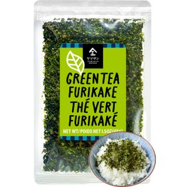 YAMASAN KYOTO UJI Japanese Green Tea Furikake Seasoning, Edible Tea Leaves, Crispy, Rich Aroma and Umami, Rice Topping, Delicious Choice of Various Foods, Made in Japan 45g(1.5oz)