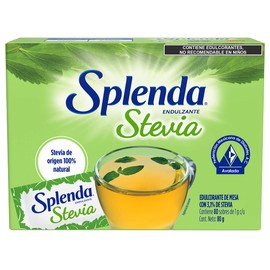 Splenda Stevia, Edulcorante de Mesa, 80 sobres de 1g c/u