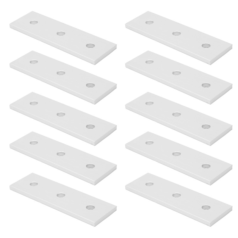10pcs Aluminum Flat Connecting Joining Plate Flat Straight Mending Joining