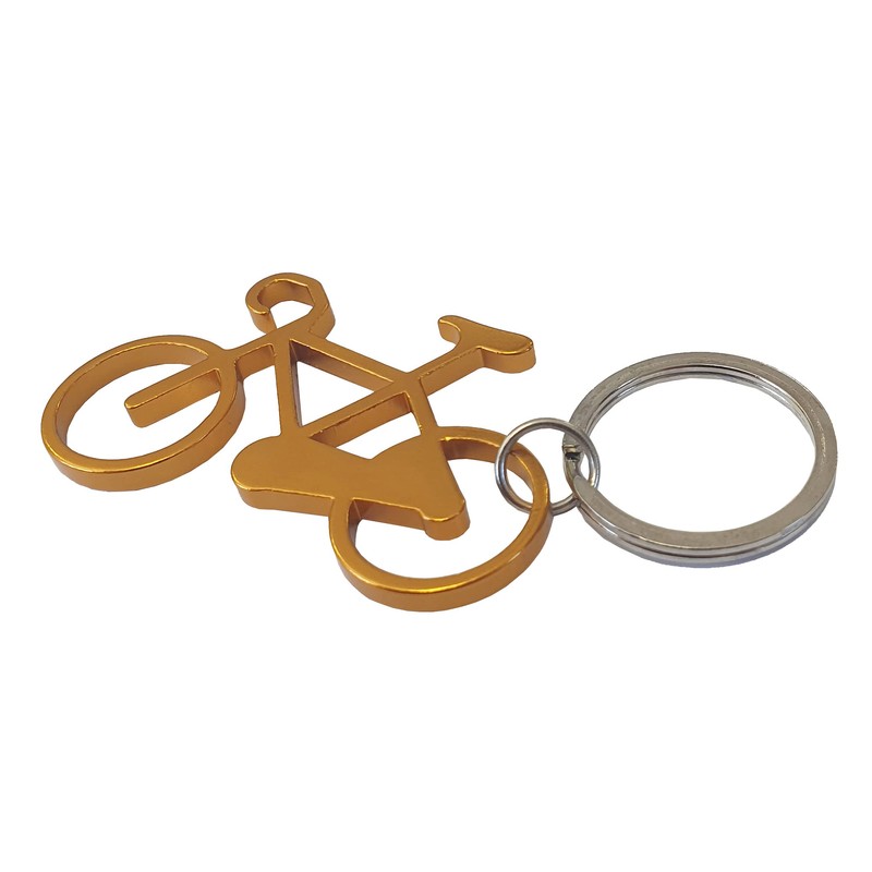 Komonee Bike Gold Metal Key Chain Bicycle Keyring Trail Keychain