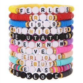 chongning 11PCS Friendship Bracelets, TS Inspired Bracelets Set, Music Party Jewelry Accessories, Colorful Friendship Bracelets for For Girl Women Sister Music Fans