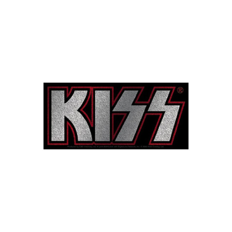 Licenses Products Kiss Logo Glitter Sticker