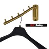 JQK Folding Clothes Hanger Rack, Stainless Steel Swing Arm Hook