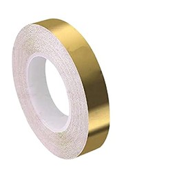 Gold Chrome 1/2" - 12mm Roll Vinyl Pinstriping Pin Stripe DIY Self Adhesive Line Car Tape Decal Stickers