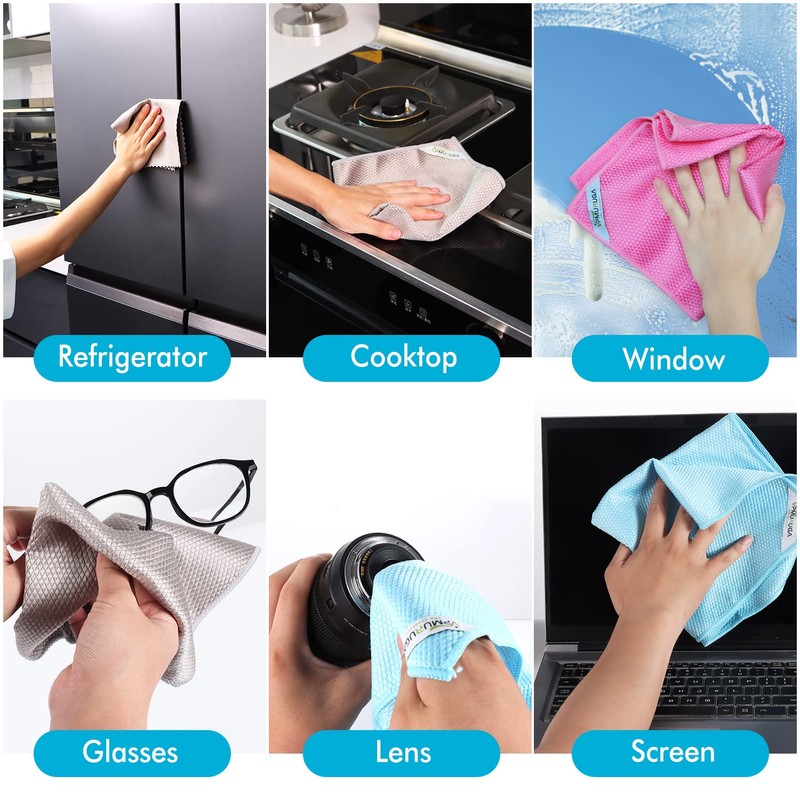Easy Clean Streak Free Glass Cleaning Miracle Microfiber Cleaning Cloth