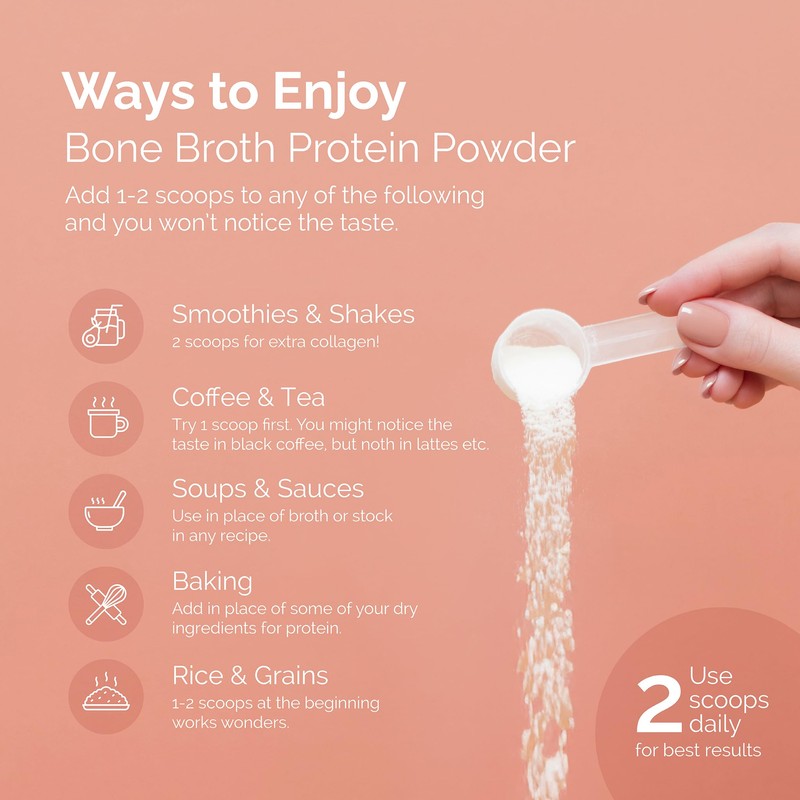 BLUEBIRD PROVISIONS Beef Bone Broth Protein Powder - Grass Fed