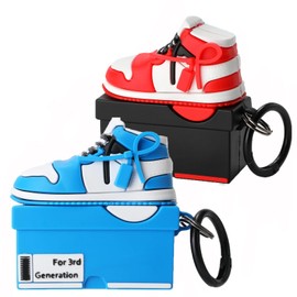 [2Pack] Gedicht for Airpods 3rd Generation Case, Cute AirPods 3 Cartoon Character Case,Unique Design Funny Fun Kawaii 3D Cartoon Characters Silicone AirPods 3 Case,Shoes Case