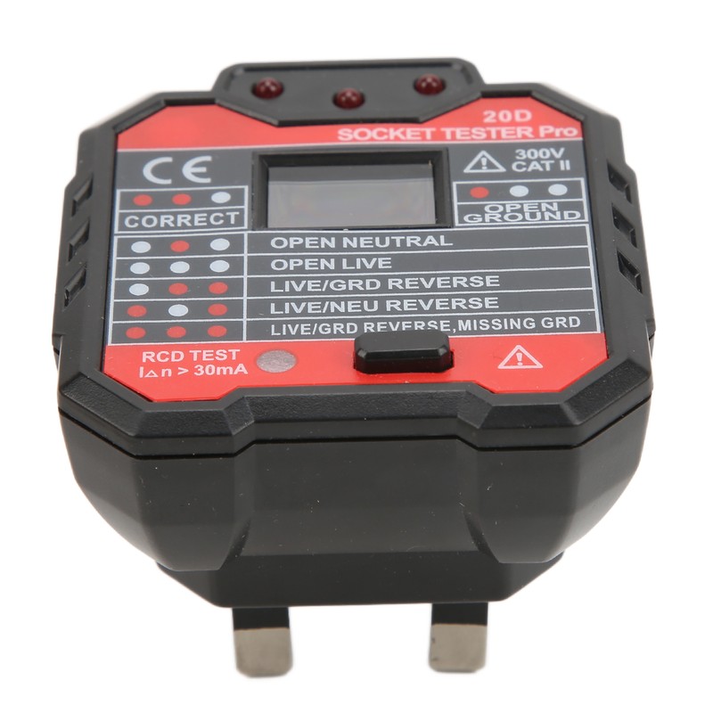20D Leakage Socket Tester Socket Detector Electric Circuit Live Wire