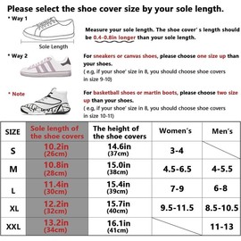 Black Waterproof Rain Boot Shoe Cover with Reflector (1 Pair) - Size: Medium Women/Medium Men, Color: black