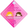 Big Sister And Little Sister On Board Car Sign New