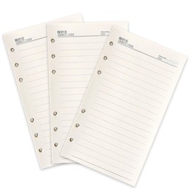3 Packs A6 Lined College Pad Refill Paper, 180 Sheets (360 Pages) Loose Leaf Paper, 17 cm x 9.6 cm Loose Leaf Paper, 6 Holes A6 Inserts, Lined, Refill Paper for Inserts, Ring Binders, Notes