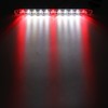 Partsam 2Pcs 15" Red 3 ID Bar w/Reverse White Light