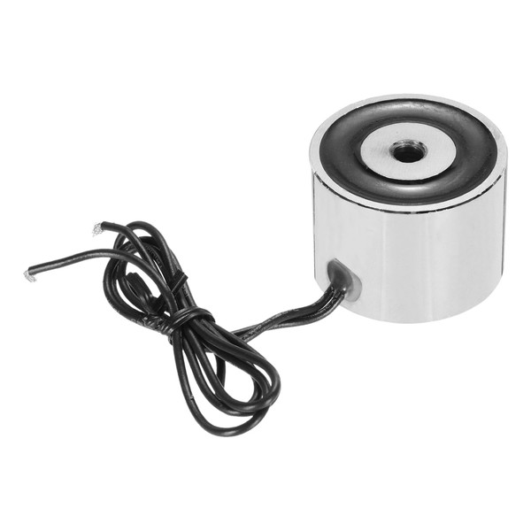 uxcell DC24V 25KG Lift Holding Electromagnet Sucking Disc Electric Lifting