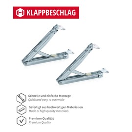 GedoTec® hinged fitting, Rastomat for headboards, adjustable fitting, multi-flex 13-way adjustable, raised support, metal galvanised, support fitting for headboard and footboard, furniture fittings