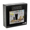 Homiu Cocktail Shaker Set Black and Gold 5-Piece, Stainless Steel