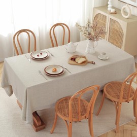 TRITON LINEN 100% Pure Linen Tablecloths 60x120Inches,Rectangle Table Cloth for Dining,Picnic,Weddings and Restaurants,Durable Stonewashed Tablecloths (Re-Natural Linen, Rectangle - 60 x 120 Inch)