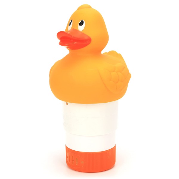 XY-WQ Chlorine Floater, Floating Pool Chlorine Dispenser (Yellow Duck), Fits