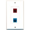 RiteAV 1 Port Cat6 Ethernet Red 1 Port Cat6 Ethernet