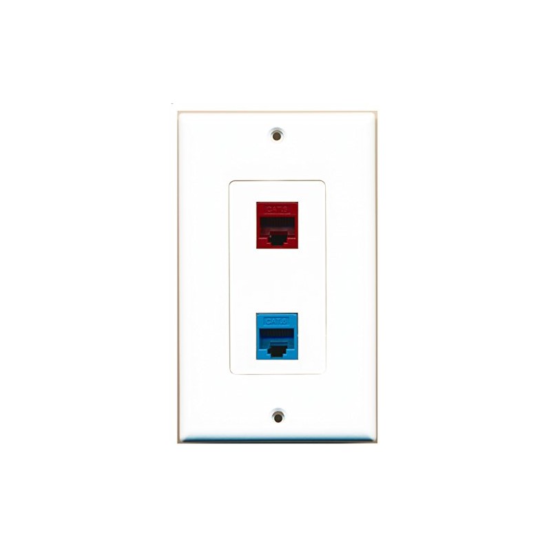 RiteAV 1 Port Cat6 Ethernet Red 1 Port Cat6 Ethernet