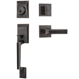 Calzibeno Modern Oil Rubbed Bronze Front Door Lock Set for Entry Door
