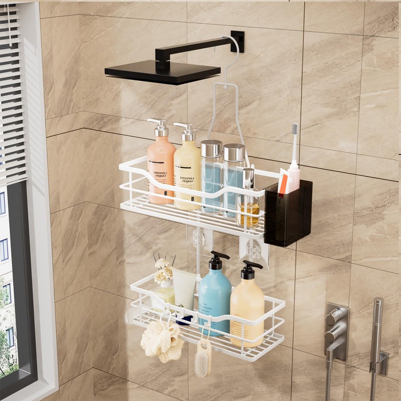 HapiRm Shower Caddy Hanging Organiser - 2 Tier Bathroom Caddy