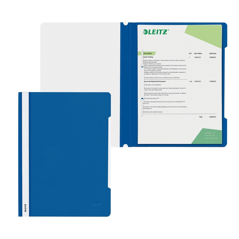 Leitz A4 Standard Plastic File, 30 Percent Pre-Consumer Recycled Plastic,