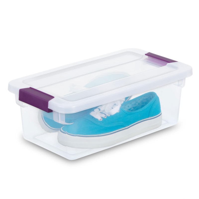 Sterilite 48-Pack ClearView Latch Box, Stackable Storage Organizer Bins for