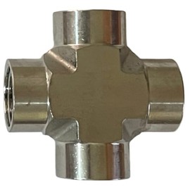 QSP NPT Stainless Steel 304 Cross Fitting 4 Way 4x FNPT 1/4" 3/8" 1/2" by Quality Stainless Parts (1/4")