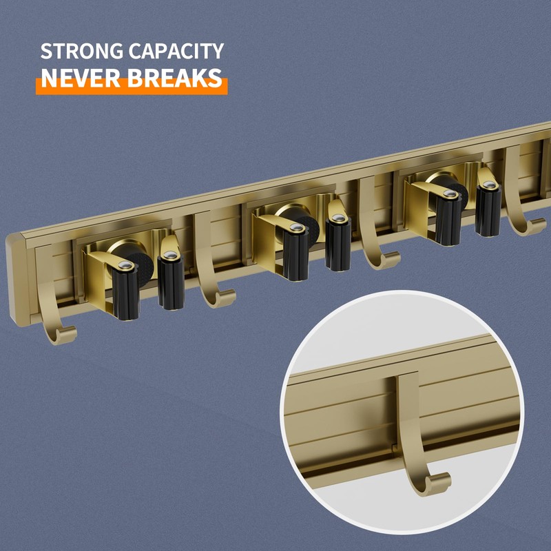 reliahom Broom Holder Wall Mount Mop and Broom Hanger Wall