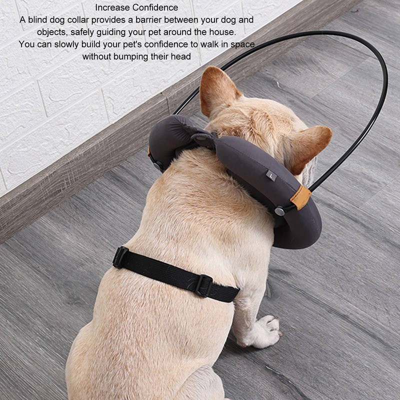 Blind Dog Collar Lightweight Adjustable Protective Ring Anti Collision Blind