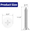 #8 x 1-1/2" Flat Head Self Tapping Screws, White Head