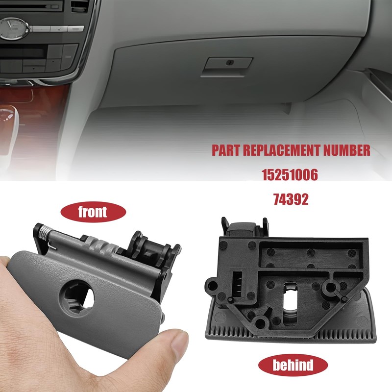 SYudwen Gray Glove Box Latch, Compartment Handle Compatible with Buick