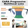 CARA Ultra Lightweight Progressive Multifocus Reading Glasses Men, Metal Frame