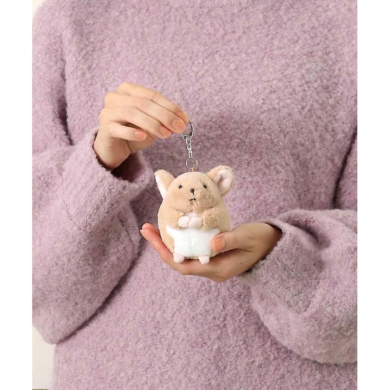 Bleu Bleuet Chinchilla Chinchilla Keychain, brown (light brown), S