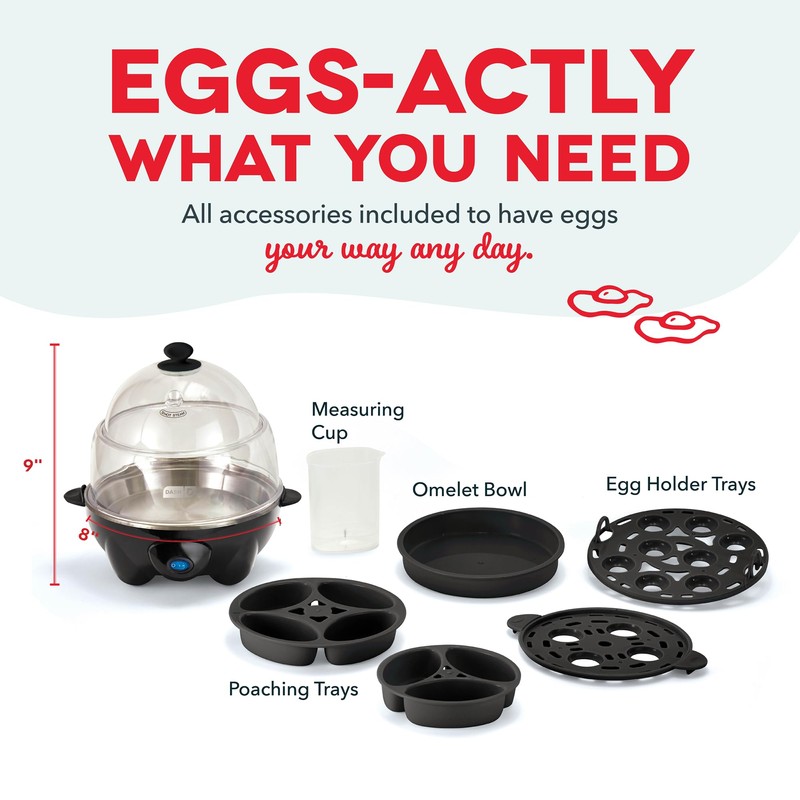Dash Deluxe Egg Cooker - Boiler, Poacher & Steamer -